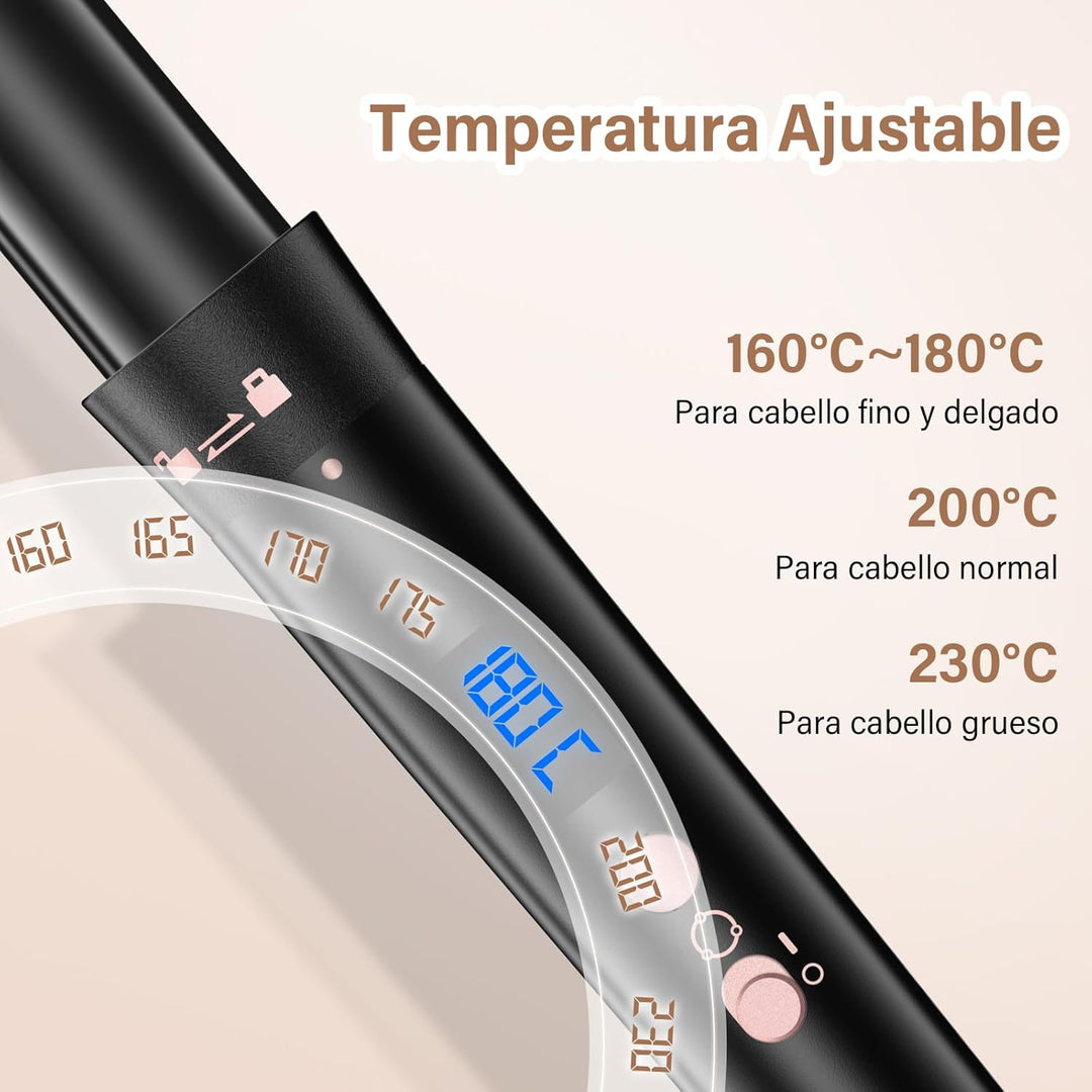 Lockenstab 5 in 1 mit Verschiedenen Aufsätzen, PTC Schnellheizung Lockenstäbe Set mit 9-32mm Keramik