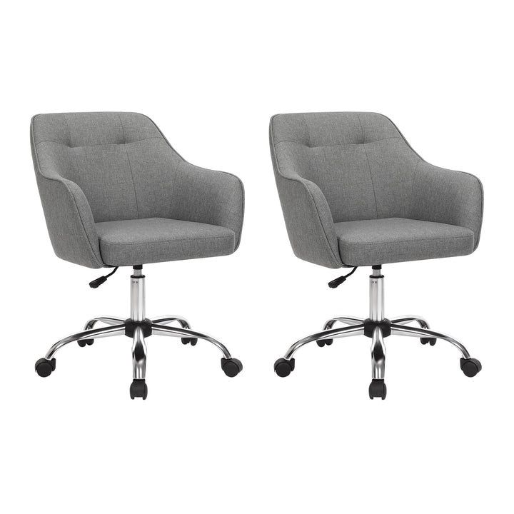 SONGMICS Homeoffice Stuhl, 2er Set, Drehstuhl, Schreibtischstuhl, höhenverstellbar, bis 110 kg belas