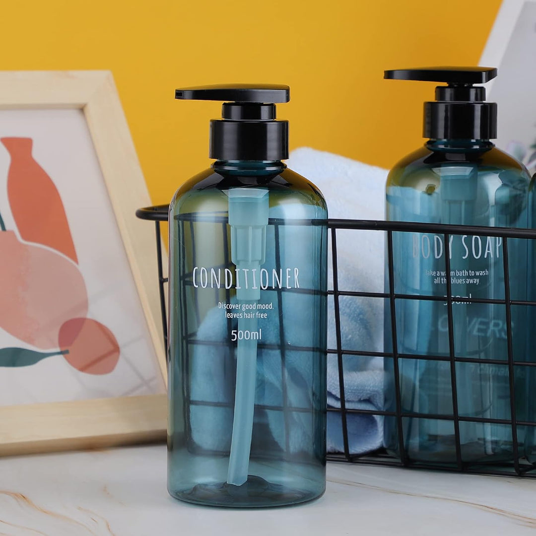 Segbeauty 2 x 500 ml Flüssigseifenspender für Badezimmer, Pumpflaschen für Shampoo, Spülung, Duschge