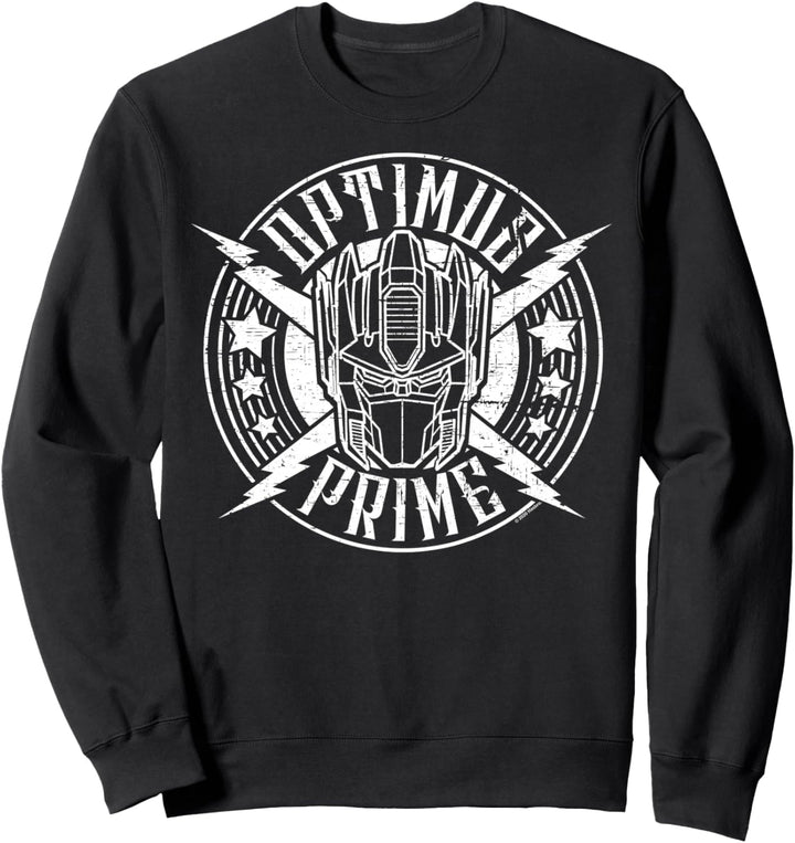 Transformers Optimus Prime Vintage Rock Lightning Logo Sweatshirt