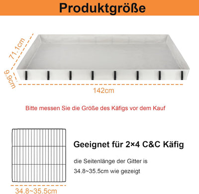 FHTONGE Meerschweinchen Käfig Einlage, Wasserdicht Käfig Unterlage Meerschweinchen Matte für Käfig B