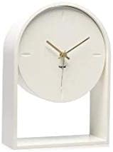 Kartell Air du Temps Tischuhr, Plastik, Weiss, 21.5 x 8 x 30 cm, Weiss