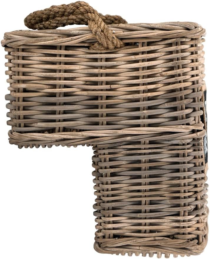 Vintage-Line Treppenkorb Take Upstairs Leinen Rattankorb mit Tau