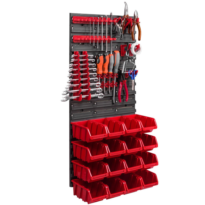 16 Stapelboxen Werkzeughalter Wandregal Werkstattregal Werkzeugwand 39x78cm Werkzeughalter Lagersyst