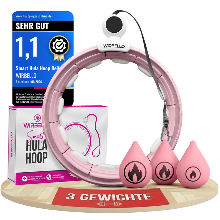 Smart Hula Hoop Reifen Erwachsene, 3 Gewichte für anpassbare Intensität, Hulahub Reifen zum Abnehmen