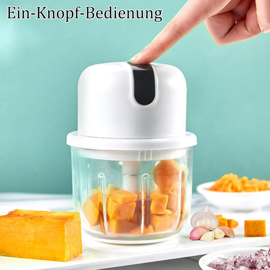 Zwiebel Zerkleinerer Elektrisch 350ml, USB Zwiebelschneider Elektrisch Klein Zerkleinerer Elektrisch