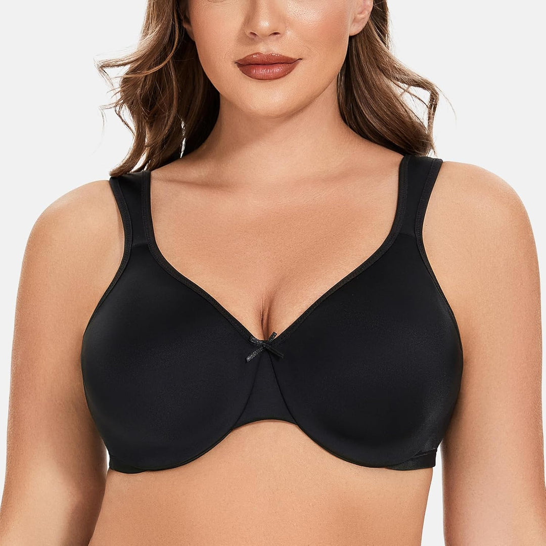 MELENECA Damen-Minimizer-BH in Übergrösse, vollständig bedeckend, nahtlos, Nicht gepolstert 70E Schw