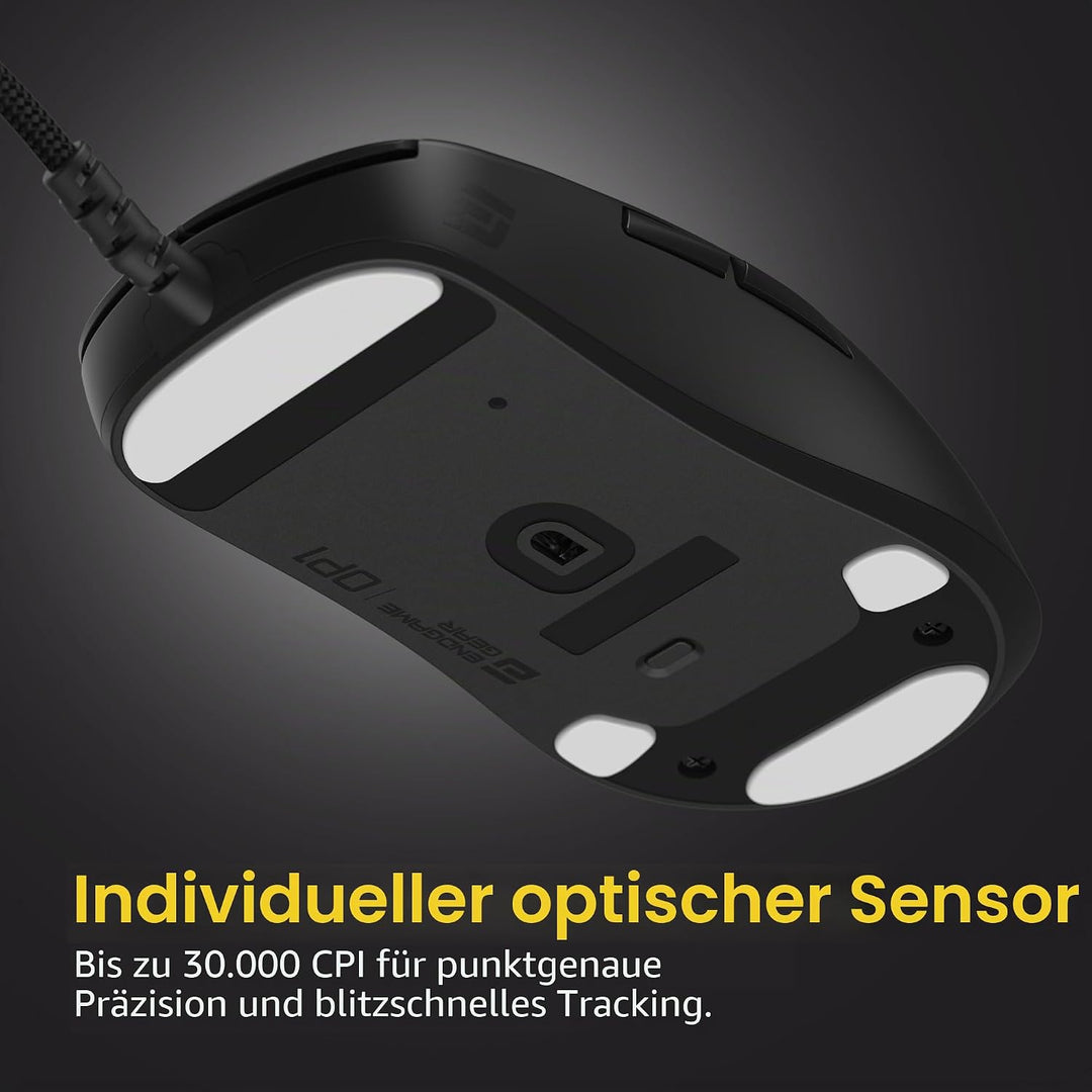 ENDGAME GEAR OP1 8k v2 Schwarz – Esports Gaming Maus mit Kabel, 30K DPI optischem Sensor, 8000Hz Pol