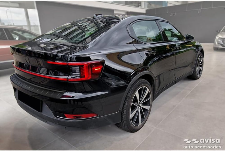 Avisa Matt-Schwarz Edelstahl Heckstossstangenschutz kompatibel mit Polestar 2 2019-2023 & Facelift 2