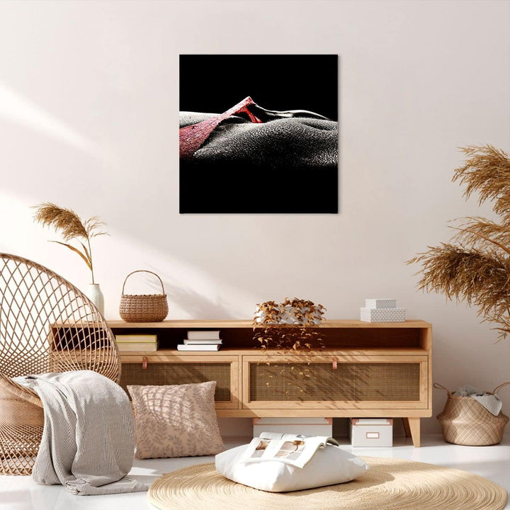 Bilder auf Leinwand Körper weibliches Modell Wassertropfen Leinwandbild 60x60cm Wandbilder Dekoratio