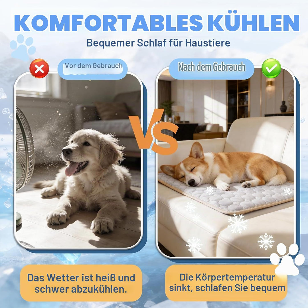 Kühldecke für Hunde 98x70CM, aus hochwertigem, atmungsaktivem Polyestergewebe,Kratzfest, langlebig &amp;