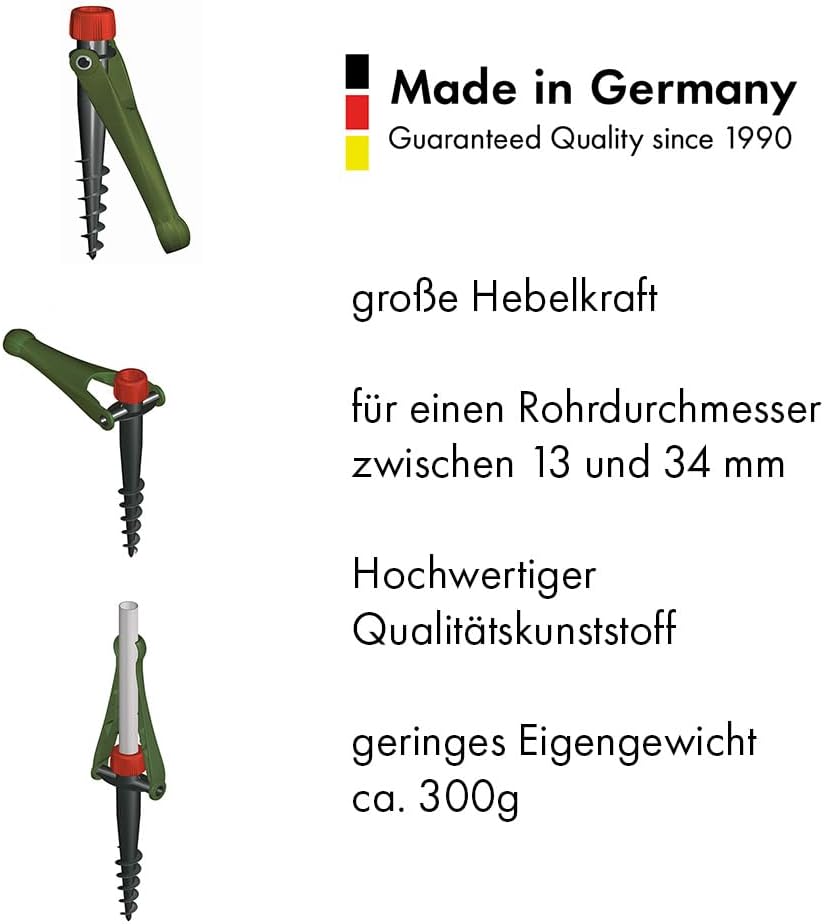 Krinner® Vario Drill Erdanker Angelzubehör als Sonnenschirmständer, Kescher- oder Angelrutenhalterun