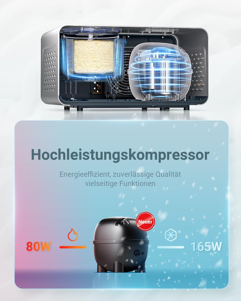 AAOBOSI 1,6L Eismaschine mit 4 Modi,3 in 1 Speiseeisbereiter,kein Vorgefrieren mit eingebautem Kompr