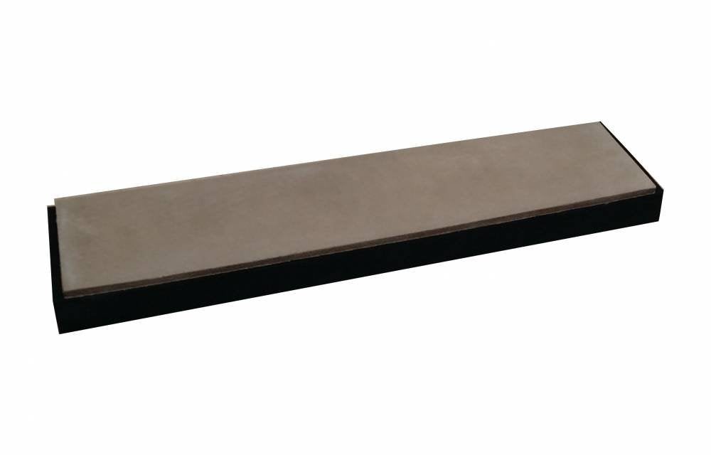XXL Abziehleder 30cm x 7cm - gebimste Oberfläche, mit Kautschukblock 31cm x 7,2cm x 2cm, einzeln ver