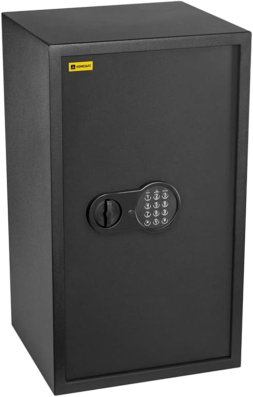 HomeSafe HV70E Tresor mit Elektronikschloss, 70x40x36cm (HxBxT), Digitaler Tresor für Zuhause und Bü