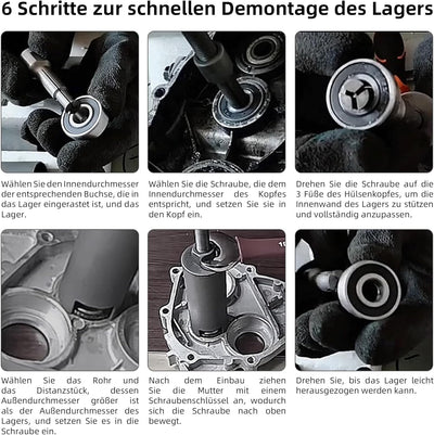 aleawol 9-23 mm Innen Radlager Abzieher, Motorrad Innenlager Abzieher Lagerabzieher Ausbauwerkzeug S