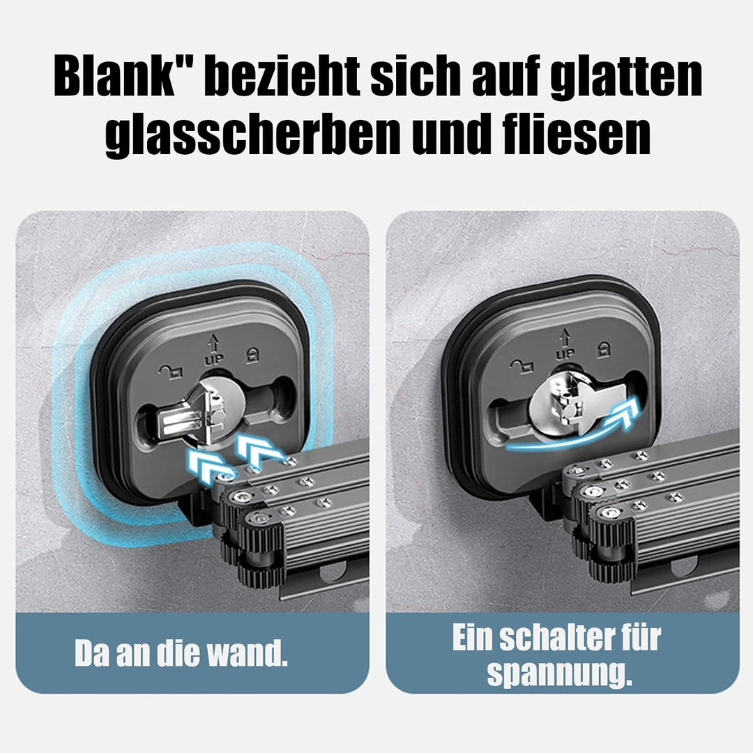 Wäscheständer, Einziehbar Wandmontierter Kleiderständer mit Saugnapf, Versenkbar Zusammenklappbar Kl