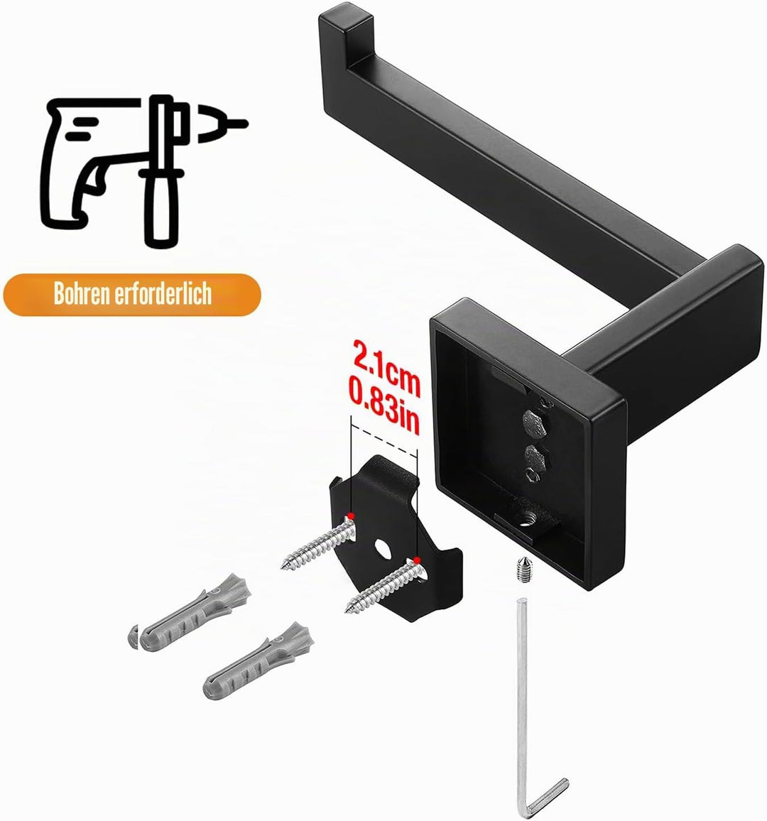 HITSLAM Toilettenpapierhalter, WC Edelstahl Klopapierhalter für Küche und Badzimmer Toilette Toilett