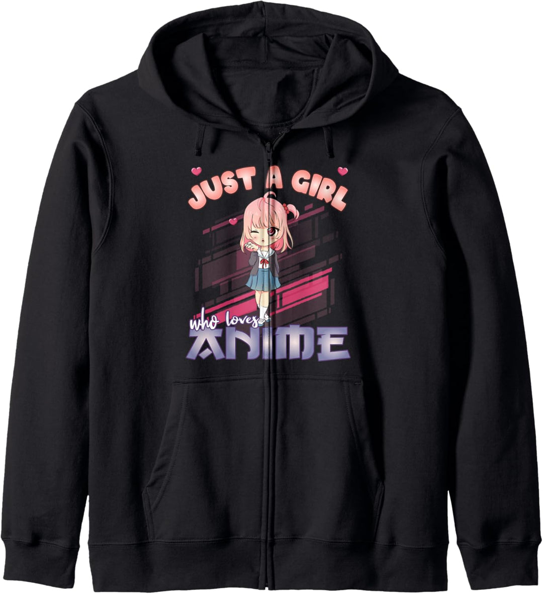 Just A Girl Who Loves Anime Merch Anime Girl Manga Kapuzenjacke