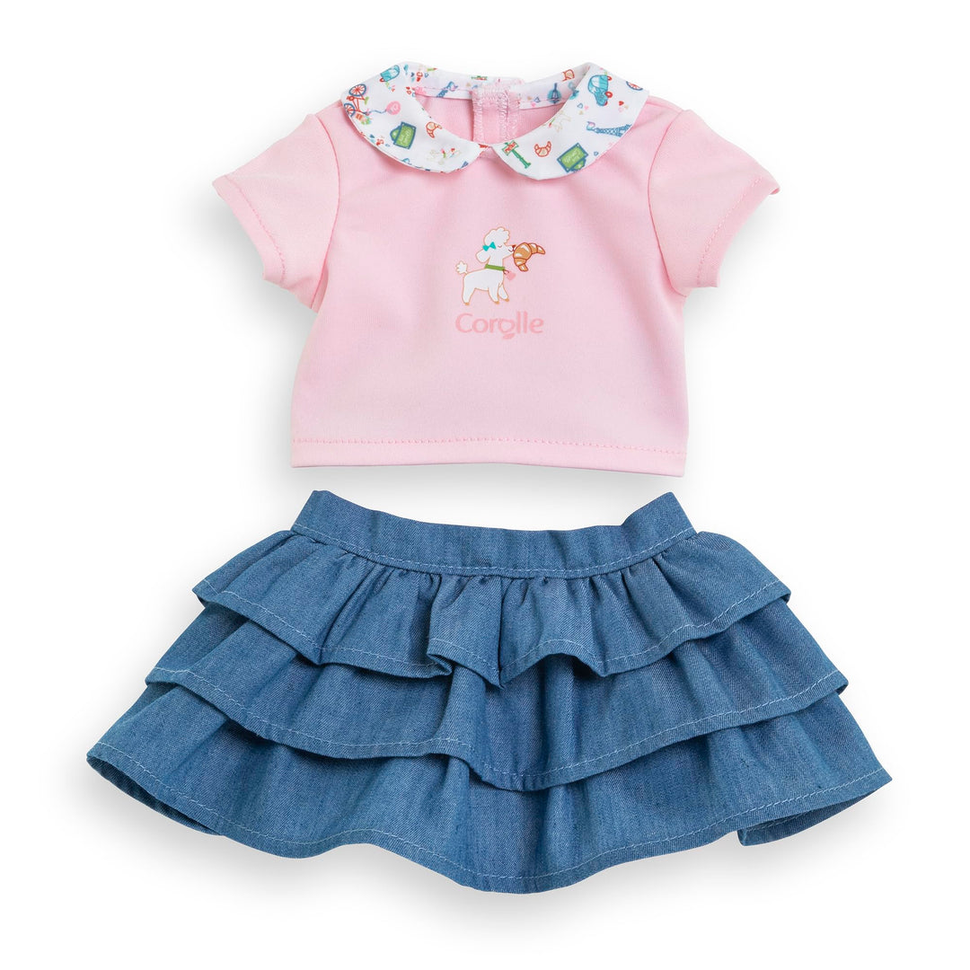 Corolle Mon Premier Poupon Rock und Shirt, Paris, für alle 30cm Babypuppen, ab 18 Monaten