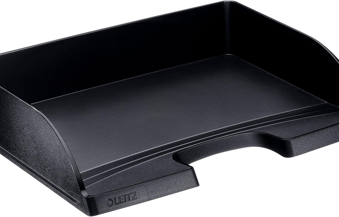 Leitz LLeitz Briefkorb Querformat A4, 5er Pack, Schwarz, Plus Serie, 52180095 Standard Schwarz 5 Stü