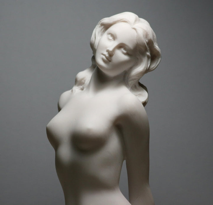 Akt Nackte Frau, Sexy, Weibliche, Erotische Kunst, Alabasterfigur, Statue, Skulptur 20 cm