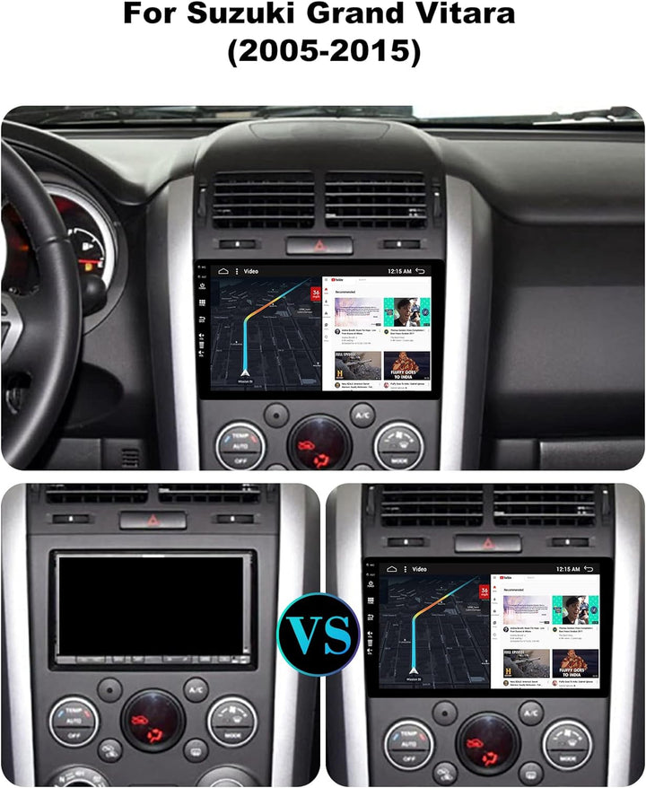SXAUTO Android 12 IPS Autoradio Passt für Suzuki Grand Vitara (2005-2015) - Eingebaut Carplay/Androi