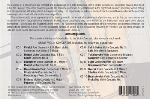 Grosse Violinkonzerte - Naxos Jubiläumsbox, Audio-CD