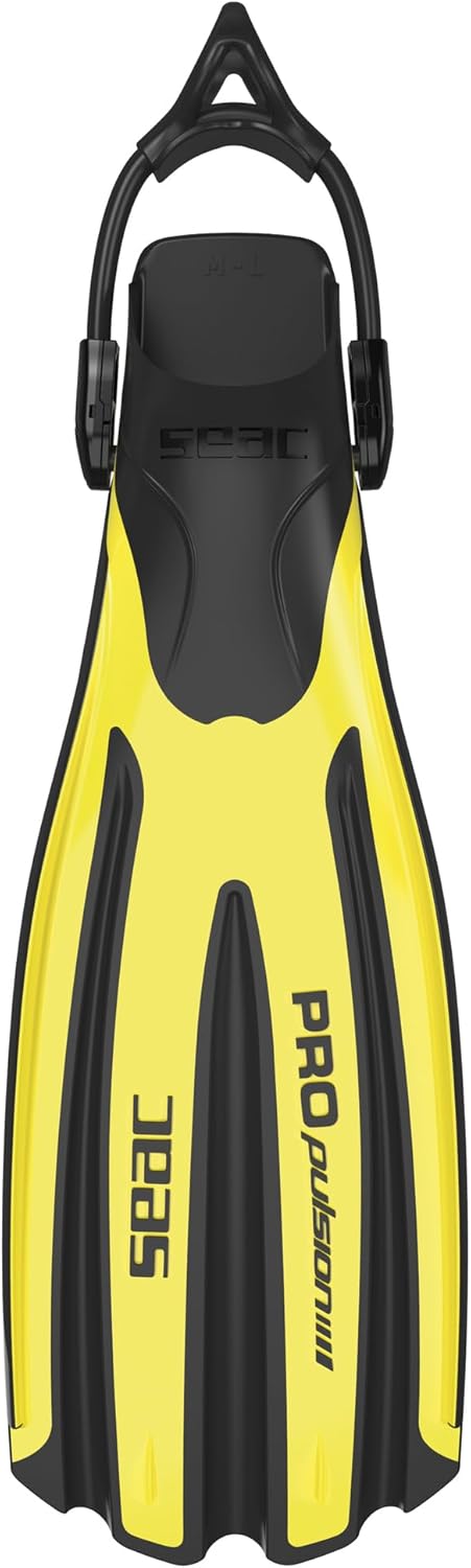 Seac PROPULSION S Geräteflossen mit Sling Straps (Bungees) Amarillo S/M, Amarillo S/M