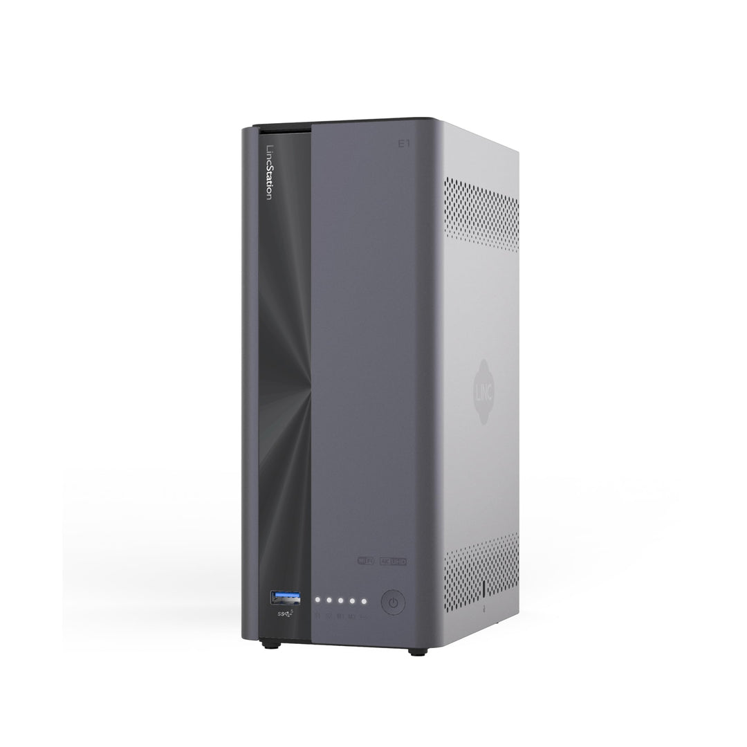 LincStation E1 4-Bay NAS Speicher, 4GB RAM, 64GB eMMC, 2.5GbE Port, Quad-Core, HDMI 2.0 für 4K Media