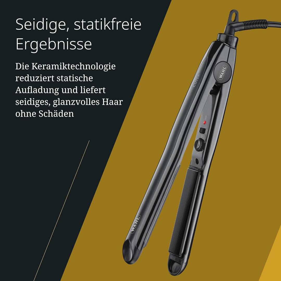 Wahl Cutek - Haarglätteisen mit Premium-Keramikbeschichtung - 60 Sekunden Aufheizzeit - 150-230°C