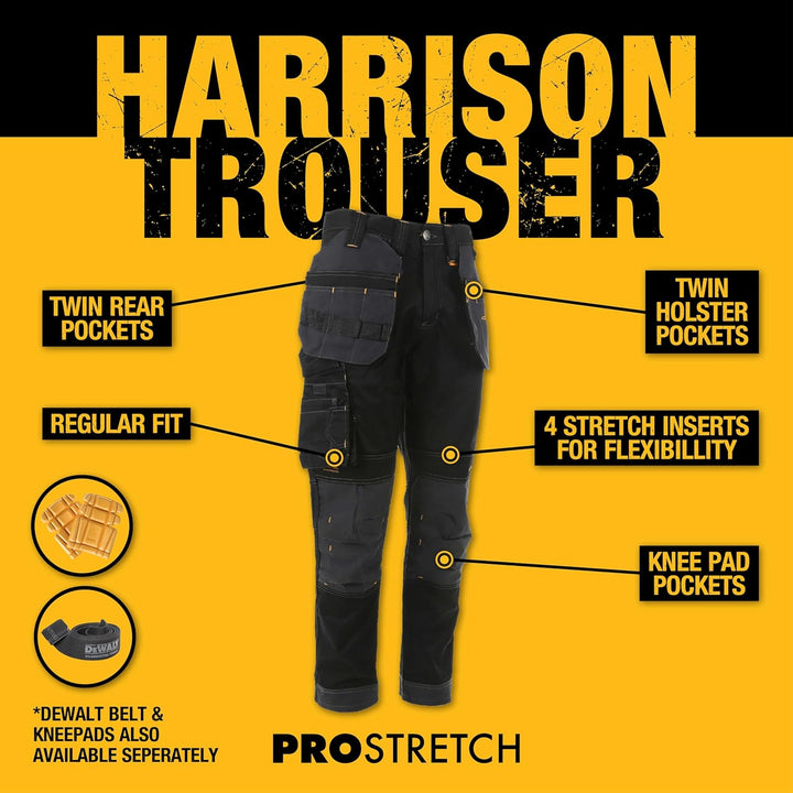 DEWALT Harrison Herren-Arbeitshose (1 Stück), 30W / 29L