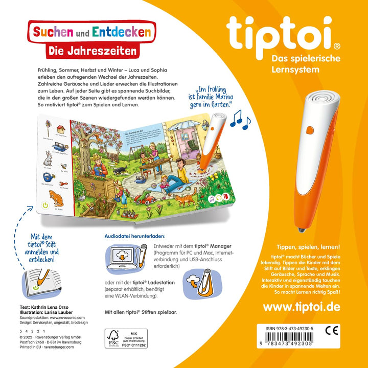 tiptoi® Suchen und Entdecken: Die Jahreszeiten, Buch für Kinder ab 2 Jahre, Pappband