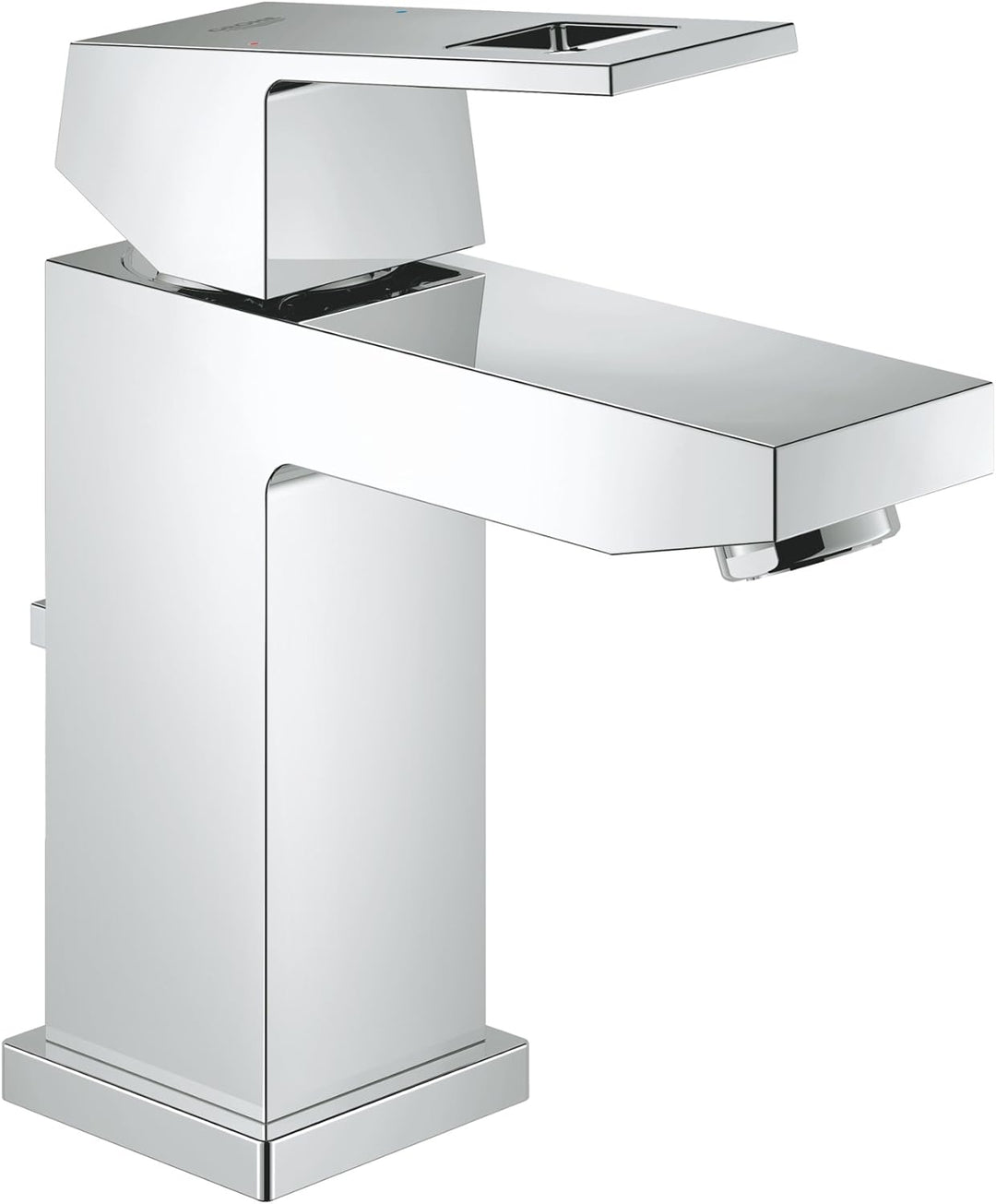 GROHE Eurocube - Einhand-Waschtischarmatur (S-Size, mit Zugstange, Einlochmontage),chrom, 23127000 S