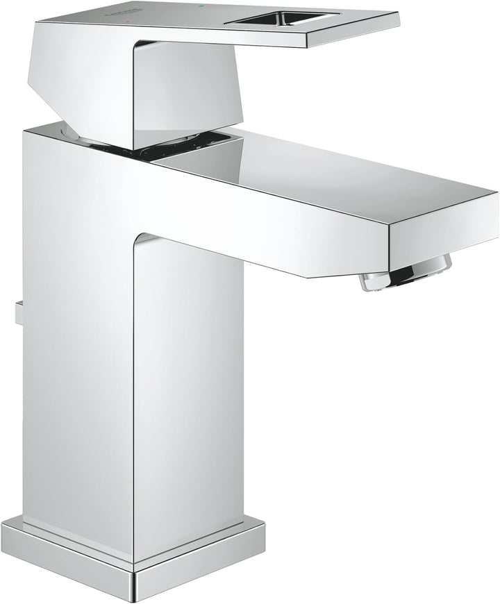 GROHE Eurocube - Einhand-Waschtischarmatur (S-Size, mit Zugstange, Einlochmontage),chrom, 23127000 S