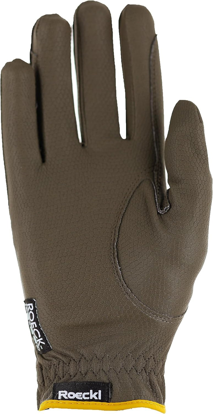 Roeckl Sports Reithandschuh Malta, Turnier Sommer Handschuh, 5 Farben, Grösse 6-10.5 6 Khaki/Senf, 6