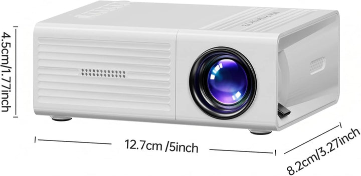 Lightweight Portable Projector, 480P Native Resolution with 720P Support, Comes with Remote Control