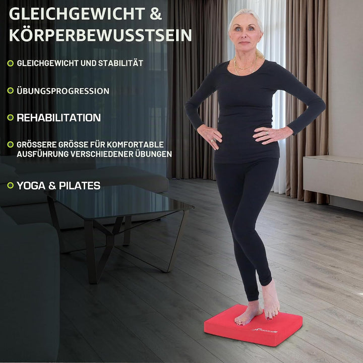 ProsourceFit Übung Balance Pad - Rutschfeste gepolsterte Schaumstoffmatte &amp; Knieschoner für Fitness