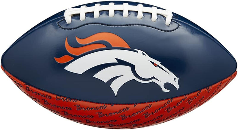 Wilson American Football MINI NFL TEAM PEEWEE, Kindergrösse, Mischleder PEE WEE Denver Broncos, PEE