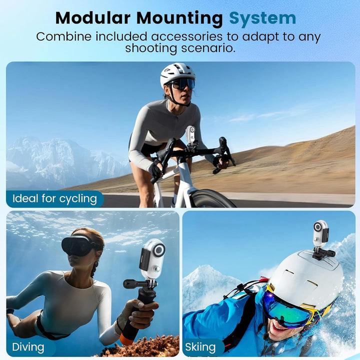 Multifunctional Mini Action Cam WiFi, 4K Bodycam körperkamera,Actionkamera mit 64 GB Speicherkarte,
