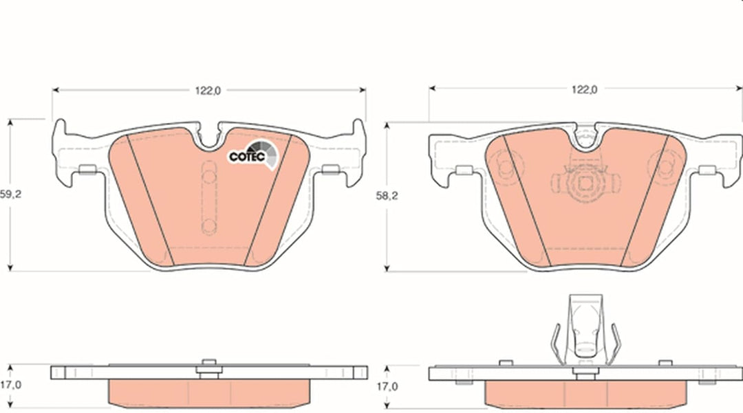 TRW GDB1727 Bremsbelag - (4-teilig)