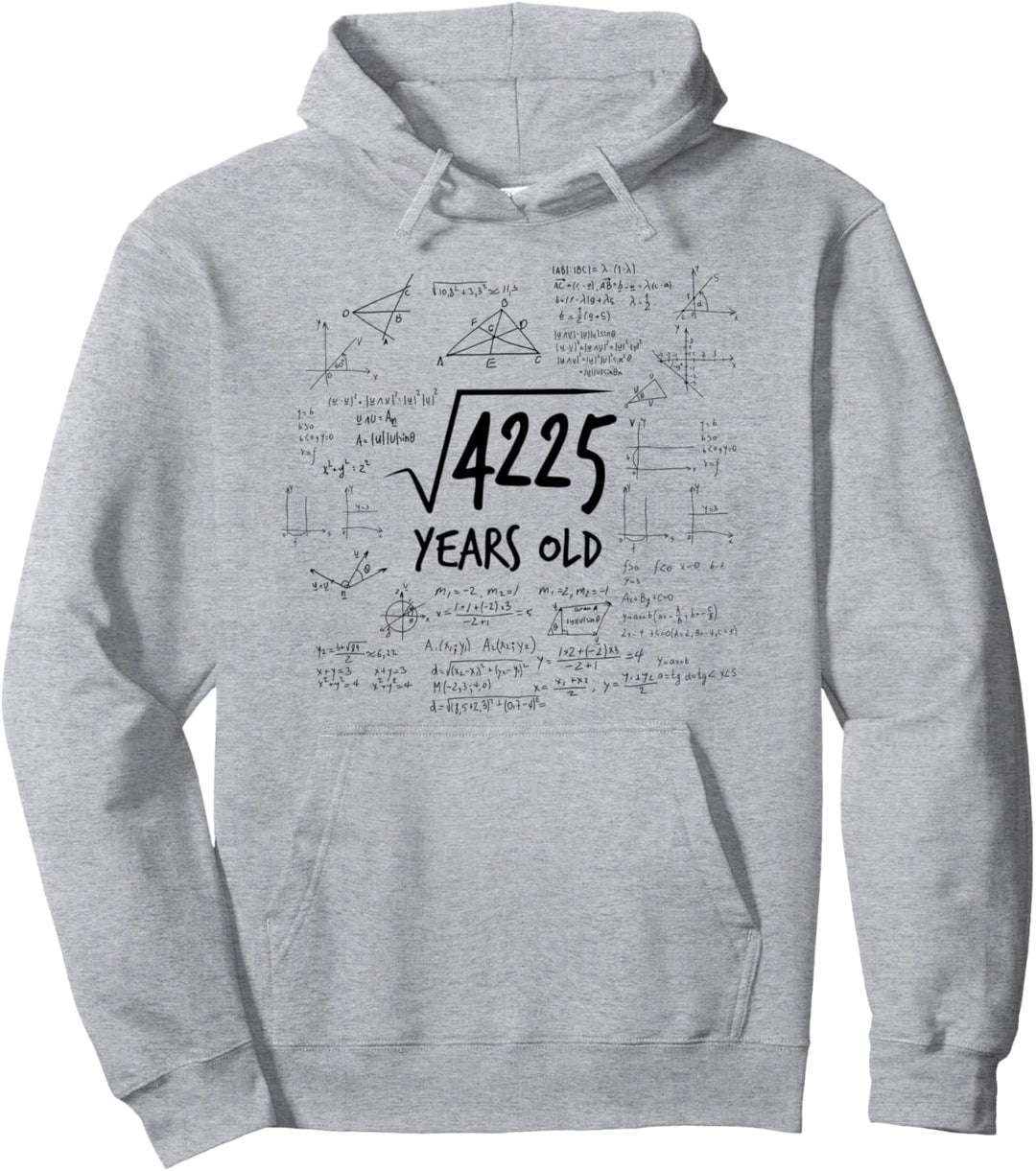 65. Geburtstag - Wurzel aus 4225 Mathematik Nerd Mathe Pullover Hoodie