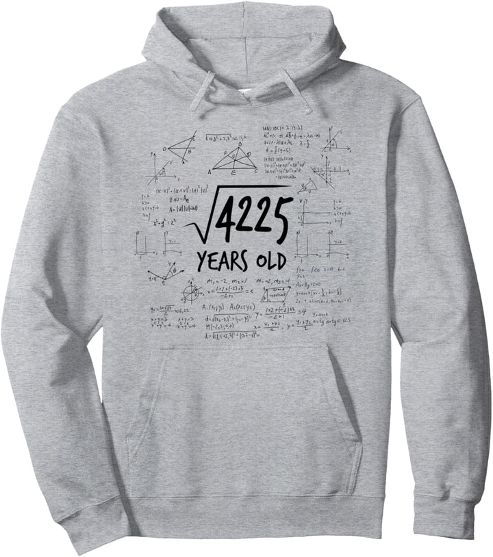 65. Geburtstag - Wurzel aus 4225 Mathematik Nerd Mathe Pullover Hoodie
