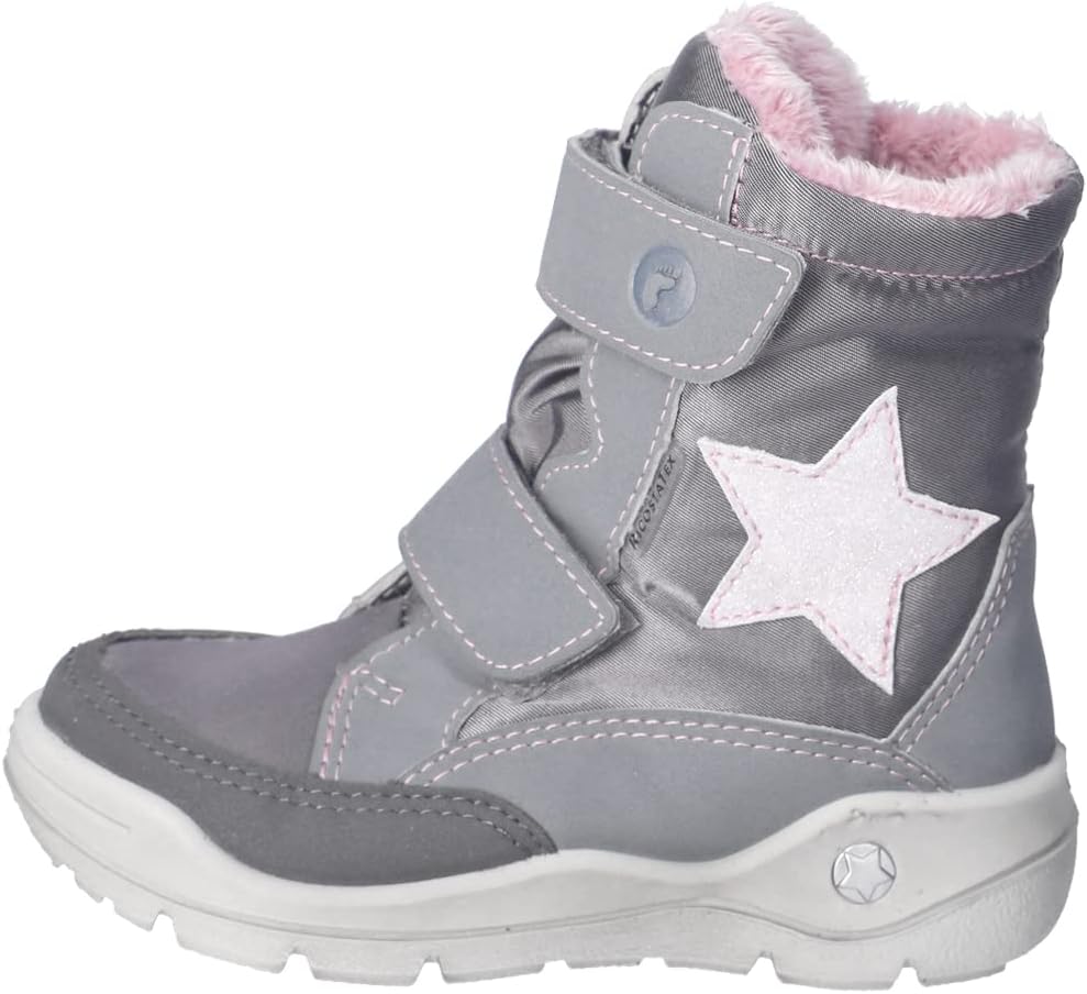 RICOSTA Mädchen Winterstiefel LAIZA | Kinder Boots | WMS:Mittel | RicostaTEX 27 EU Grau 460, 27 EU G