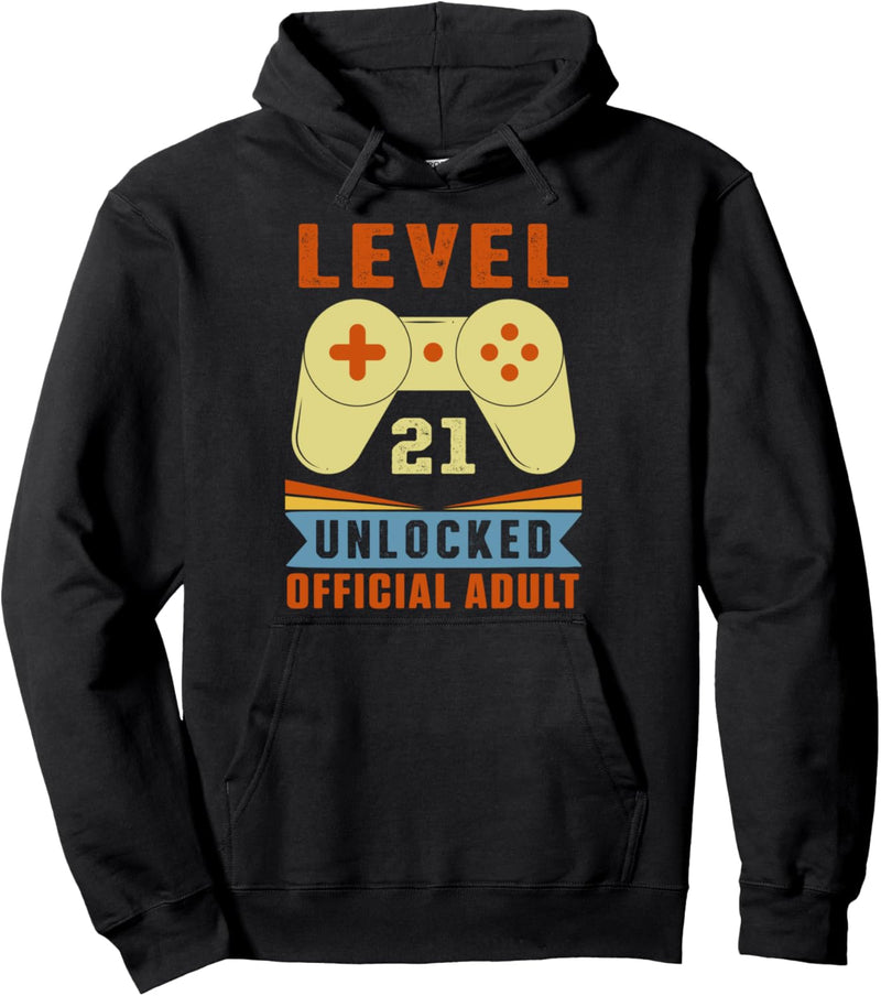 Level 21 Freigeschaltet Offiziell Erwachsen Konsole Computer Pullover Hoodie