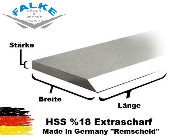 Kity 635, 2st. 200x20x2,5 Hobelmesser Ersatzmesser Ersatzteil HSS 18%