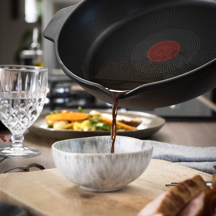 Tefal E24940 Robusto Aluguss Grillpfanne 26 cm | einfache Reinigung | Antihaftversiegelung | Thermo-