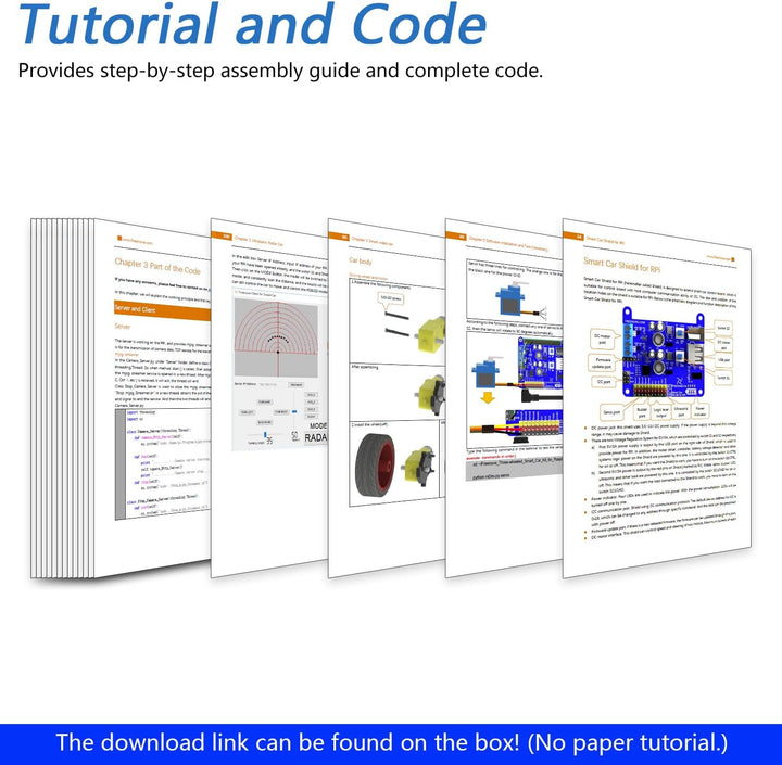 FREENOVE Three-Wheeled Smart Car Kit for Raspberry Pi 5 4 B 3 B+ B A+, Robot Project, App Control, L