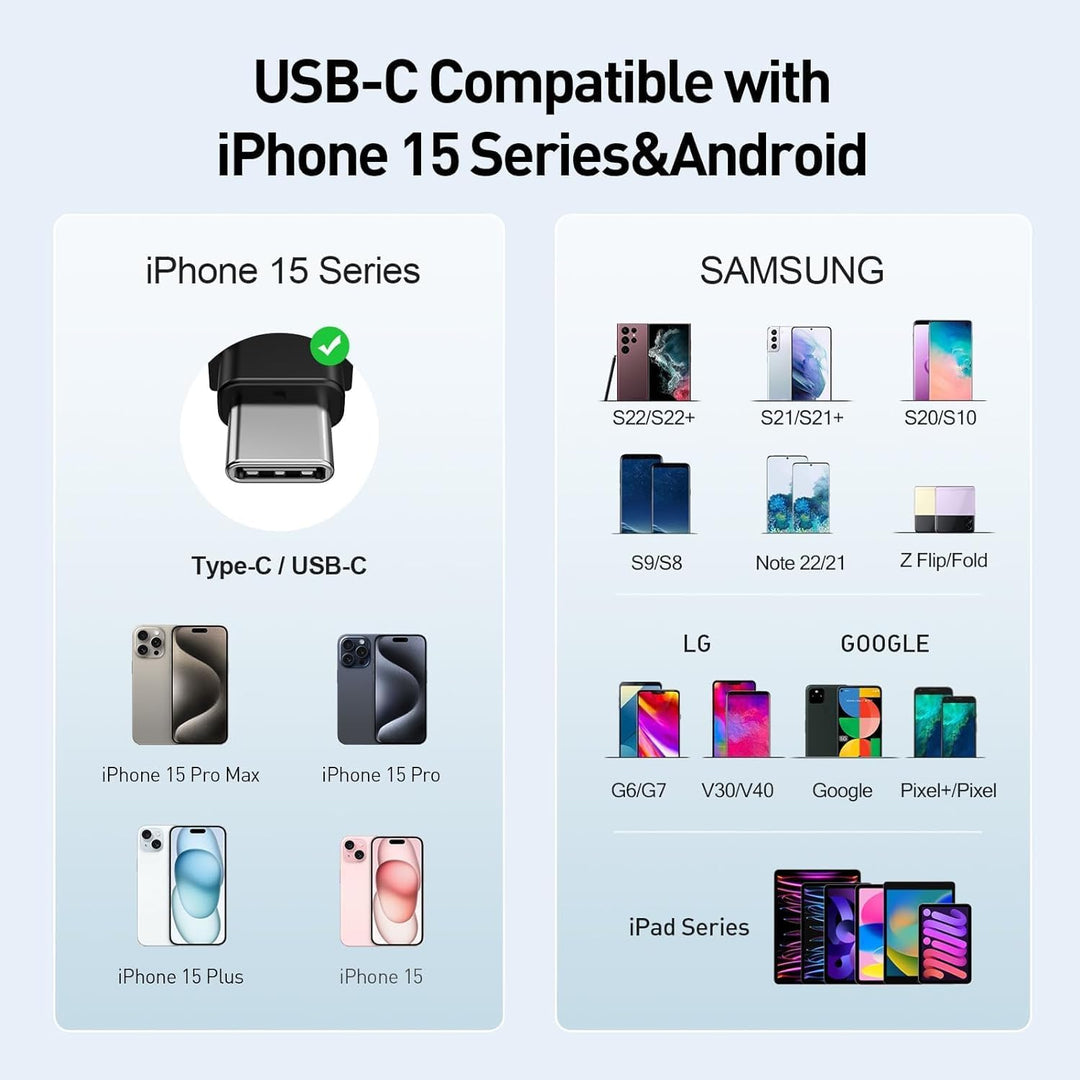 iWALK Powerbank 4800mAh,USB-C Ausgabe & Eingabe, 20W Schnellladung Tragbares Ladegerät, Petit Extern