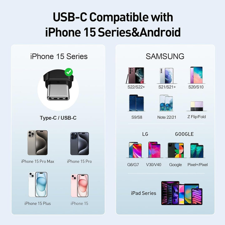 iWALK Powerbank 4800mAh,USB-C Ausgabe & Eingabe, 20W Schnellladung Tragbares Ladegerät, Petit Extern